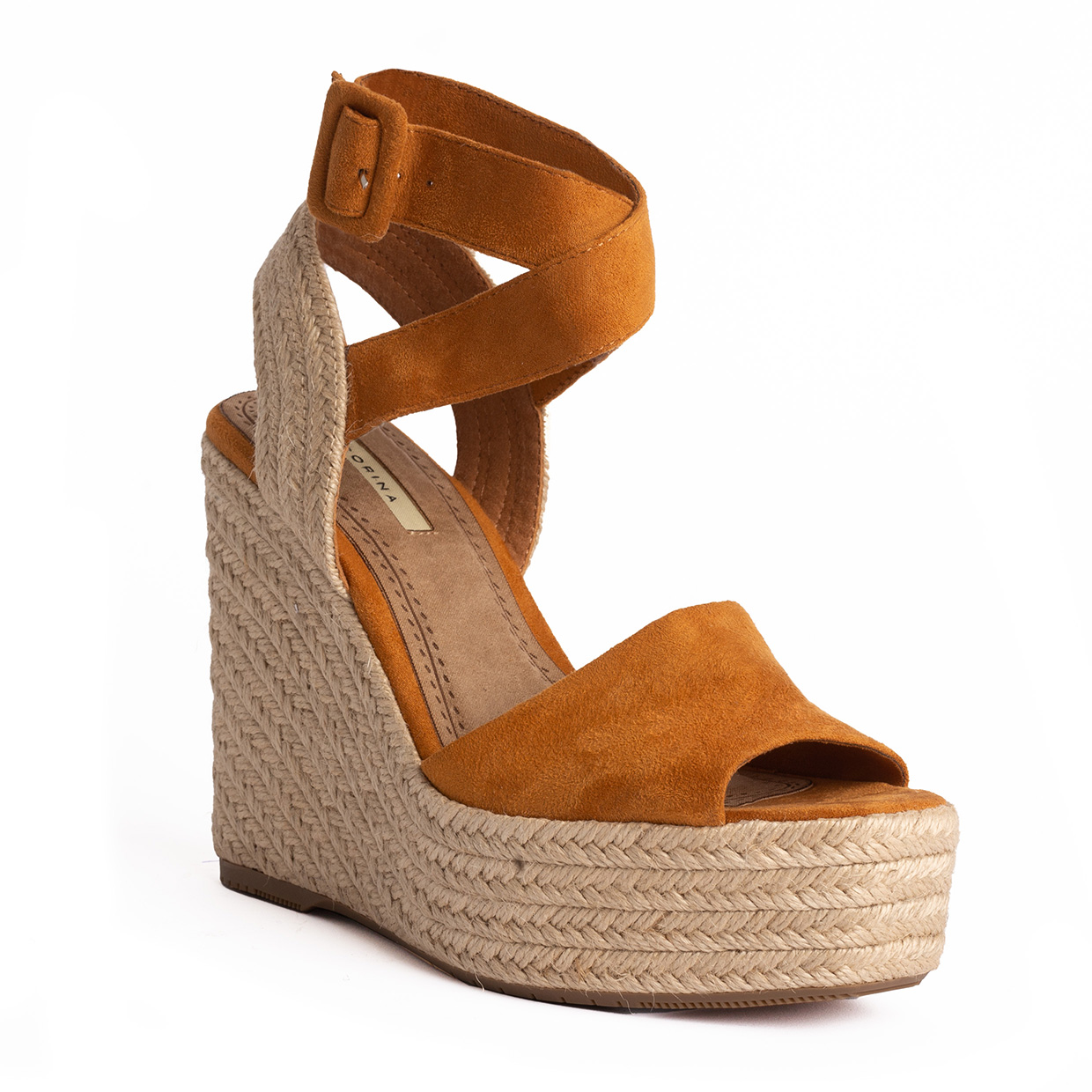 Cuña alta de esparto y ante