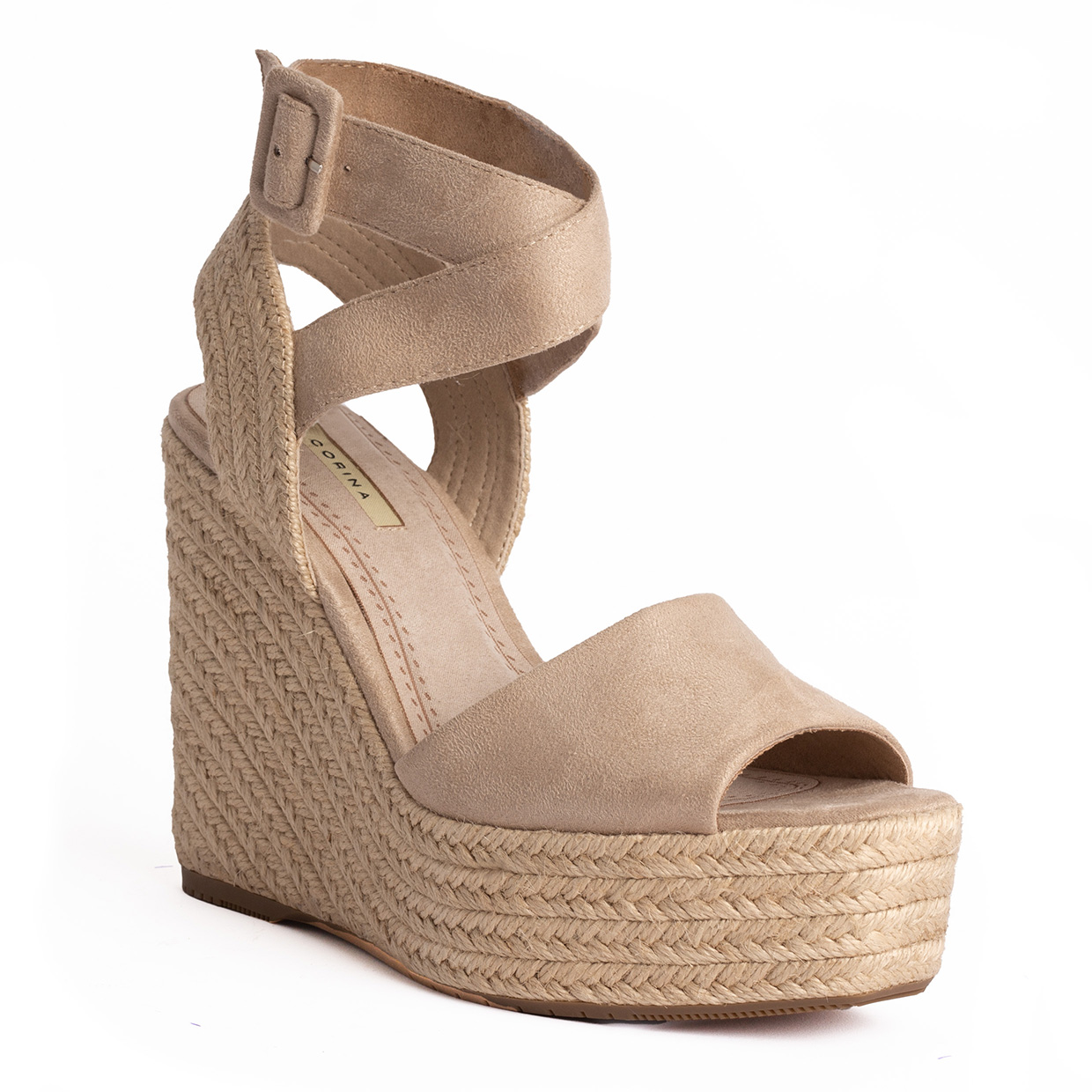 Cuña alta de esparto y ante - Imagen 8